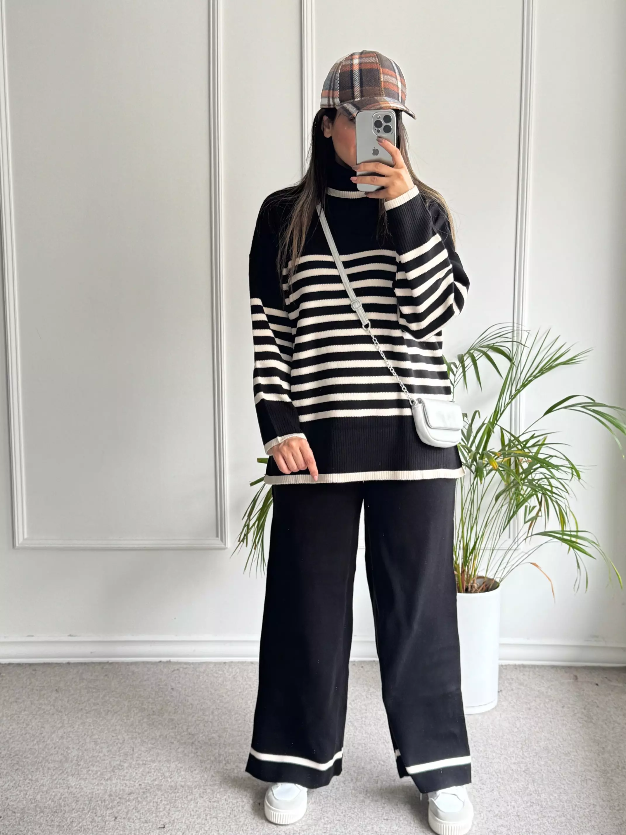 ست مانتو شلوار بافت نیکی